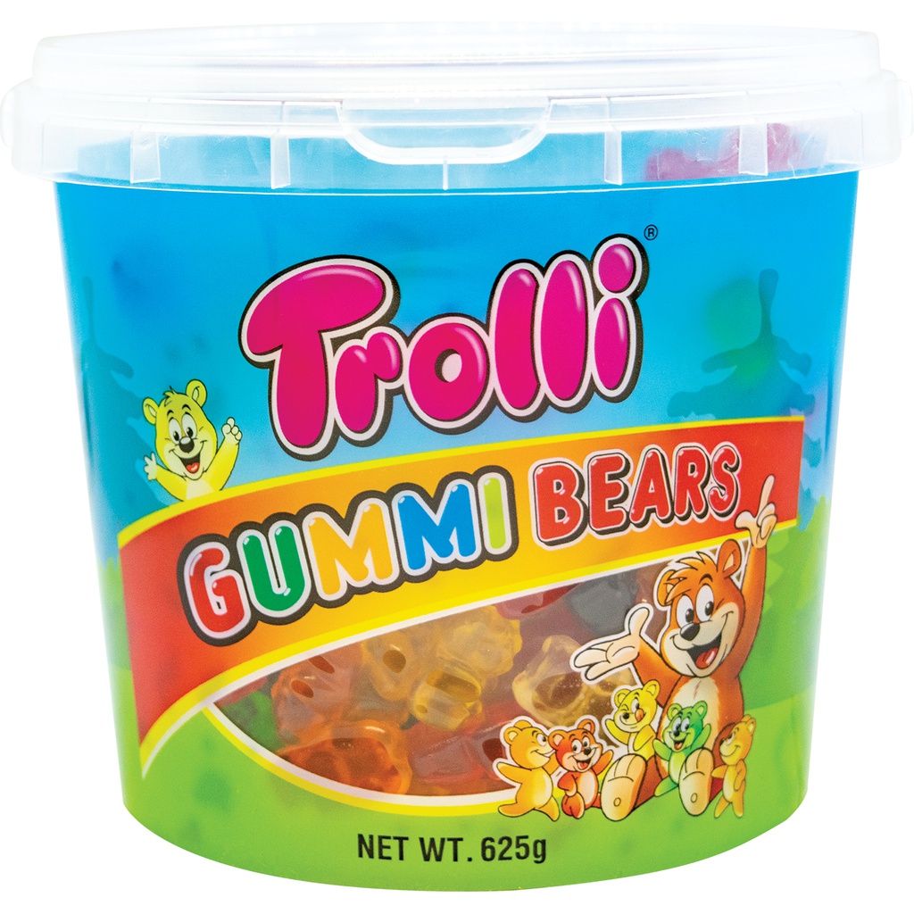 Trolli Gummi Bears Bucket 625g Candy Bar Sydney